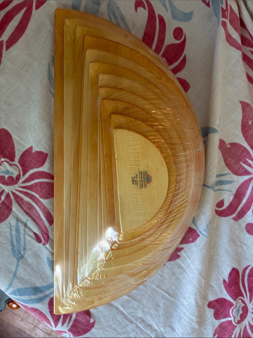 Grimm's Large Natural Wooden Rainbow Semi circles